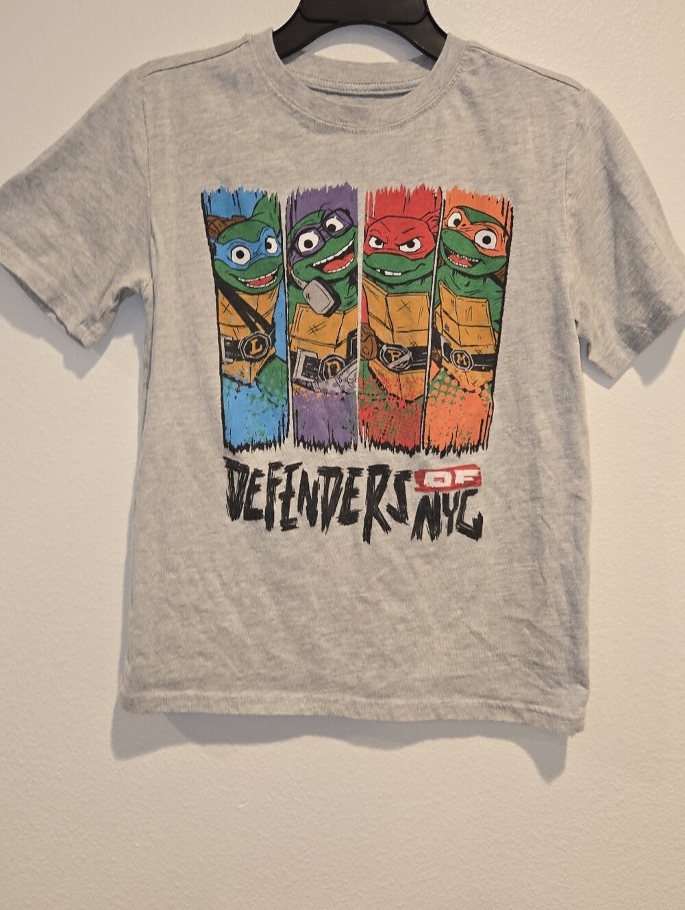 Nickelodeon Teenage Mutant Ninja Turtles Short Sleeve Graphic Tee - Light Gray